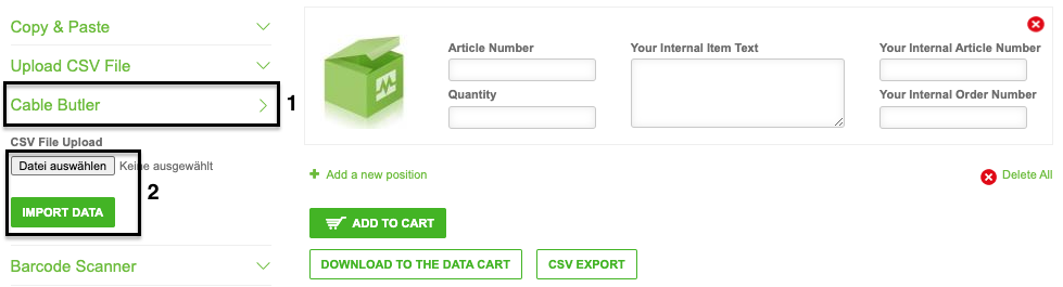 Beispiel CSV-Import