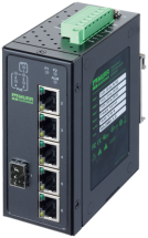 6 Port Unmanaged Gigabit Switch 4 PoE 1 SFP Ports IP20 Metall 48V 