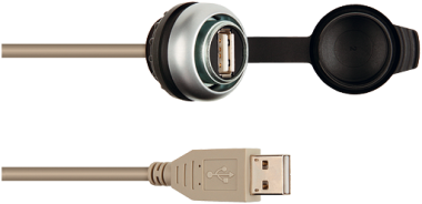 EOL - MSDD Einbaudose USB Bf.A. 0,6m Kabel  4000-73000-0050000