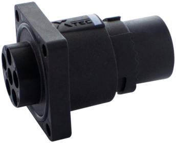 MQ15-X-Power male receptacle front mount only housing  7000-P8183-0000000