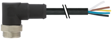 Mini (7/8) 4 pole, Male (Ext.) 90° w/ Cable  7700-A4011-UMC0500