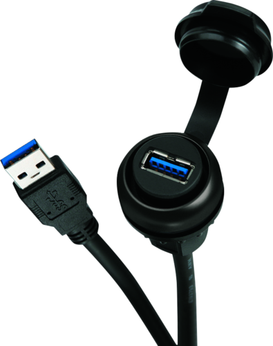 MSDD pass-through USB 3.0 form A, 0.6 m cable, design black