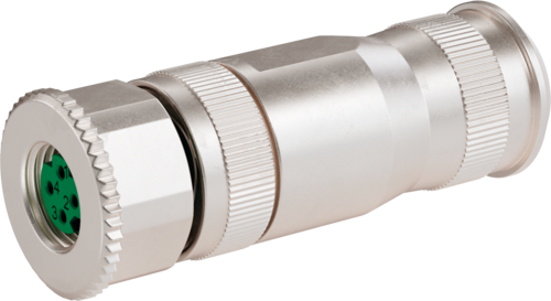 M8 female 0° D-cod. screw terminal