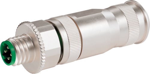 M8 male 0° D-cod. screw terminal