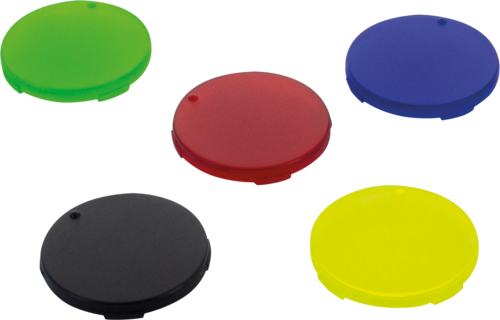 5 covers with the colour yellow, green, red,