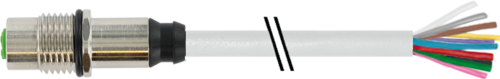 M12 female recept. A-cod. rear