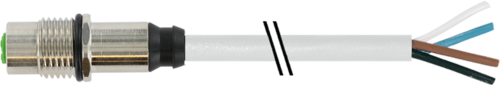 M12 female recept. A-cod. rear