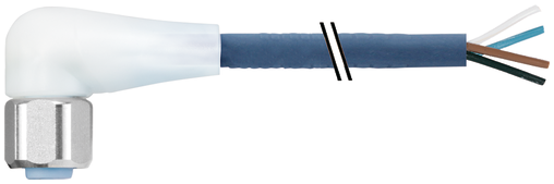 M12 female 90° A-cod. with cable LED F&B Pro