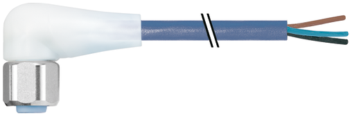 M12 female 90° A-cod. with cable LED F&B Pro