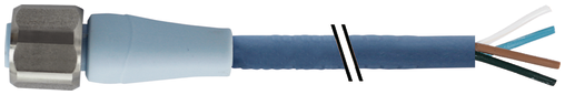 M12 female 0° A-cod. with cable F&B Pro