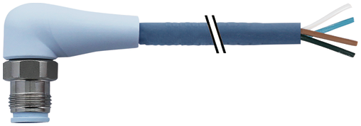 M12 male 90° A-cod. with cable F&B Pro