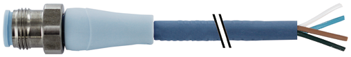 M12 male 0° A-cod. with cable F&B Pro