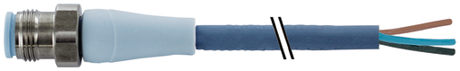 M12 male 0° A-cod. with cable F&B Pro
