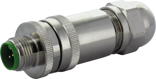 M12 male 0° A-cod. screw terminal