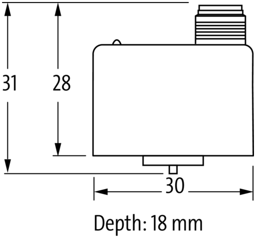 MSDD-AU7AB 1LED DIREKTANSCHL.F.M.-VENTIL