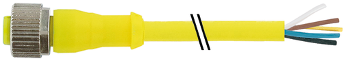 M12 female 0° with cable AIDA