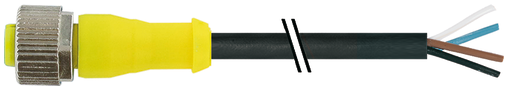 M12 female 0° with cable AIDA