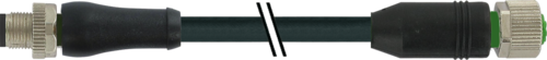 M12 Power L-cod. male 0° / M12 A-cod. female 0°