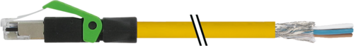 RJ45 male 0° with cable shielded