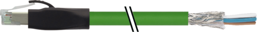 RJ45 male 0° with cable shielded