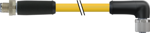 M12 Power L-coded 5pol. male 0° / female 90°