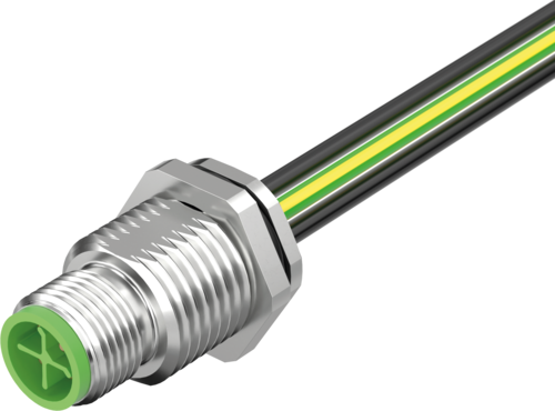 M12 Power male recept. S-cod. rear