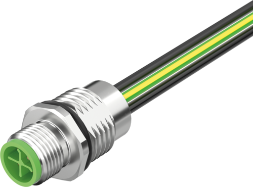 M12 Power male recept. S-cod. front