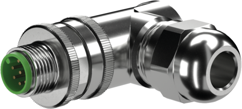 M12 male 90° A-cod. screw terminal