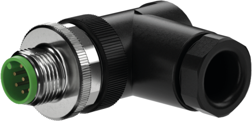 M12 male 90° A-cod. screw terminal