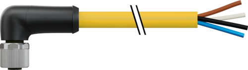 M12 Power L-coded 4pol. female 90° with cable