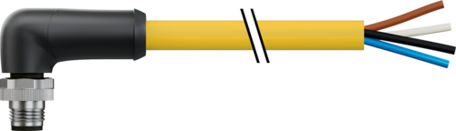 M12 Power L-coded 4pol. male 90° with cable