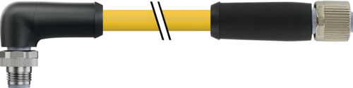 M12 Power L-coded 4pol. male 90° / female 0°