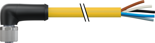 M12 Power L-coded 5pol. female 90° with cable
