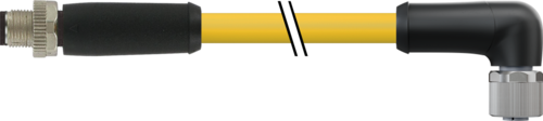 M12 Power L-coded 4pol. male 0° / female 90°
