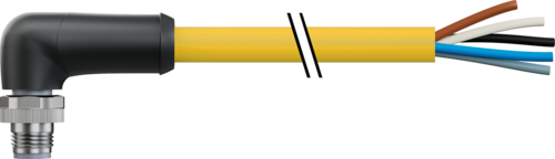 M12 Power L-coded 5pol. male 90° with cable