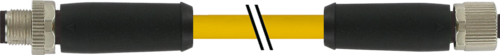 M12 Power L-coded 4pol. male 0° / female 0°