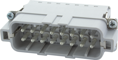 A16 male 16-pole, Push-in, 250 V, 20 A