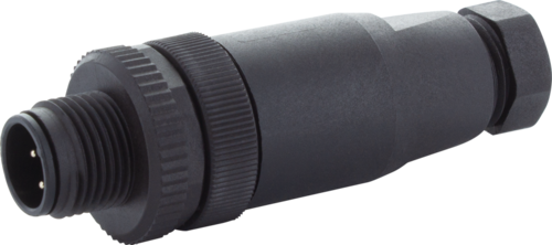 M12 male 0° A-cod. screw terminal Lite
