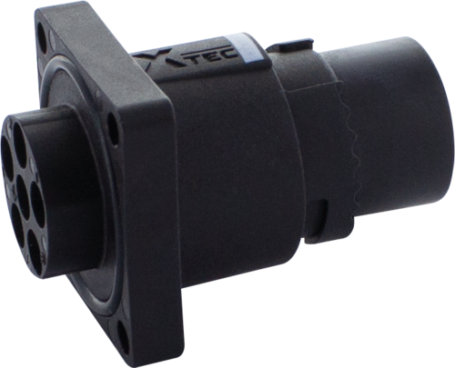MQ15-X-Power male receptacle front mount only housing