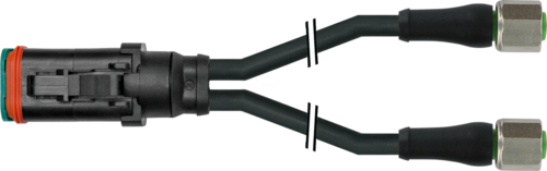 MDCY06-6s / 2x M12 female 0° Xtreme