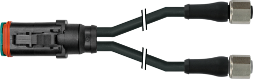 MDCY06-4s / 2x M12 female 0° Xtreme