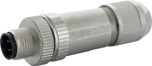 M12 male 0° D-cod. Push-Lock