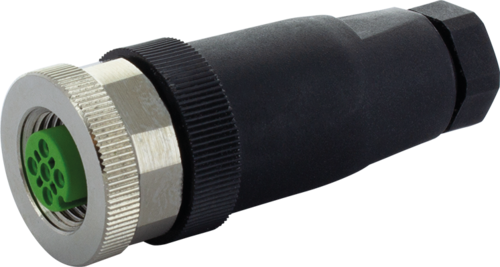 M12 female 0° A-cod. screw terminal
