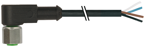 M12 male recept. A-cod. rear V2A