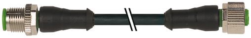M12 male 0° / M12 female 0°