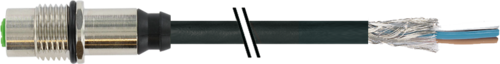 M12 female recept. Y-cod. shielded rear