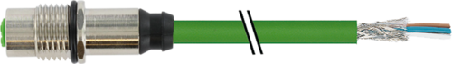M12 female recept. Y-cod. shielded rear