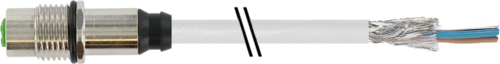 M12 female recept. A-cod. shielded rear