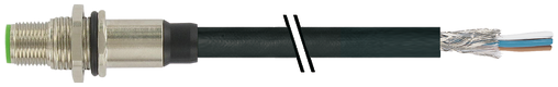 M12 male recept. Y-cod. shielded rear
