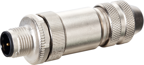 M12 male 0° B-cod.  screw terminal shielded